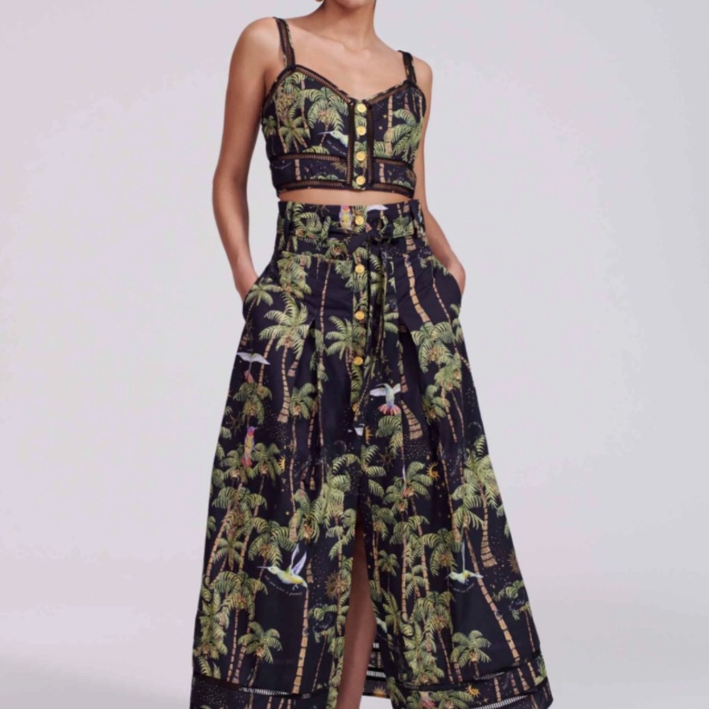 Hayley Menzies Beja Flor cotton maxi skirt never worn